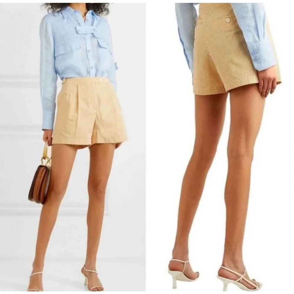 Tory Burch Striped Cotton Shorts in Buddy Stripe Women's Size 00 NWT